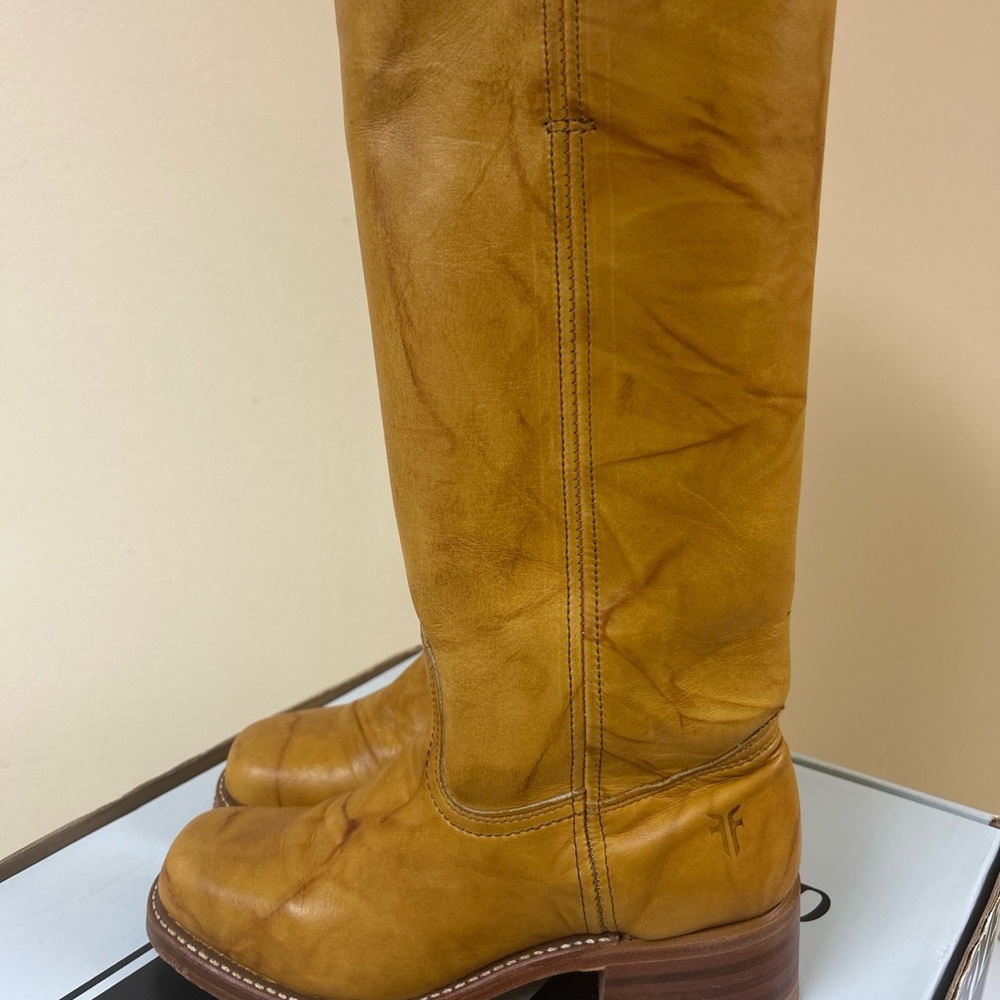 Frye Campus 14l boots Banana Size 7.5 Width Medium, Style 77050-2 - Picture 3 of 14